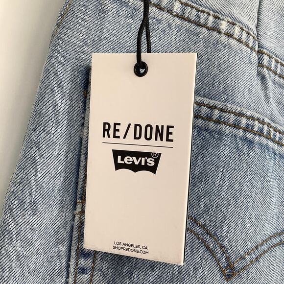 NEW! RE/DONE LEVI'S Engineered Tapered $675 msrp Size 26 Indigo Jeans G22-13 - Picture 6 of 11